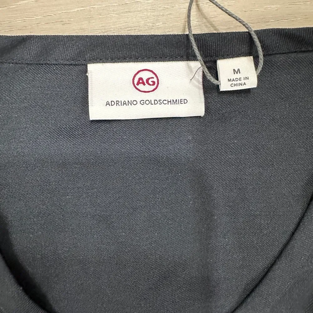 AG Collarless Black Shirt Dress, Size Small, NWT - Picture 9 of 12
